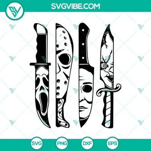 horror movie characters in knives svg halloween svg scary svg horror svg