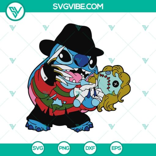 horror stitch freddy krueger svg stitch horror svg stitch halloween svg