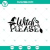 Spooky Halloween witch SVG with horror theme, perfect for Halloween crafts and decorations.