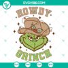 Howdy Grinch digital files with SVG, DXF, EPS, and PNG formats for Christmas crafts and projects.