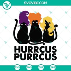 Halloween, Hocus Pocus SVG, SVG Files, Hurrcus Purrcus SVG, Halloween SVG, 24