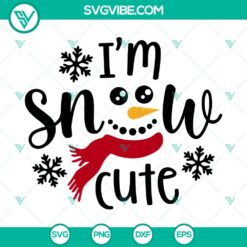 I’m Snow Cute Snowman Face SVG, Christmas SVG, Merry Christmas SVG