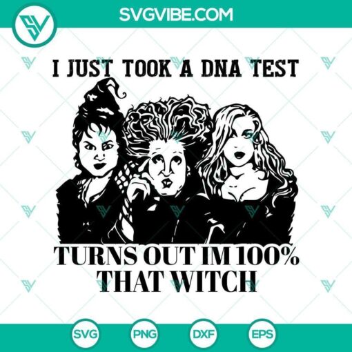 i just took a dna test turns out im 100 svg halloween svg horror svg halloween scary svg