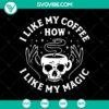 Skull coffee Halloween SVG design, ideal for spooky-themed apparel, decor, or crafts.