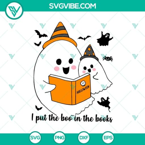 i put the boo in the books svg halloween svg scary svg oct 31 svg