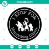 Spooky "I Stop For Hitchhiking Ghost" SVG design inspired by Haunted Mansion, perfect for Halloween.