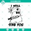 Spooky "I Will Stab You" and "Boobees" Halloween SVG design ideal for crafting projects.