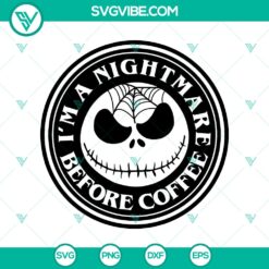 Halloween, SVG Files, The Nightmare Before Christmas SVG, I’m a Nightmare 14