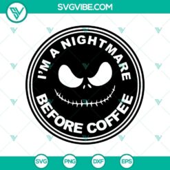 Halloween, SVG Files, The Nightmare Before Christmas SVG, I'm a Nightmare 14