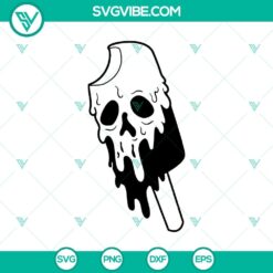 Ice Cream Skull SVG, Skullcap SVG, Melted Ice Cream SVG, Halloween SVG