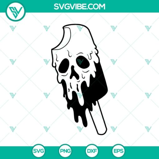 ice cream skull svg skullcap svg melted ice cream svg halloween svg