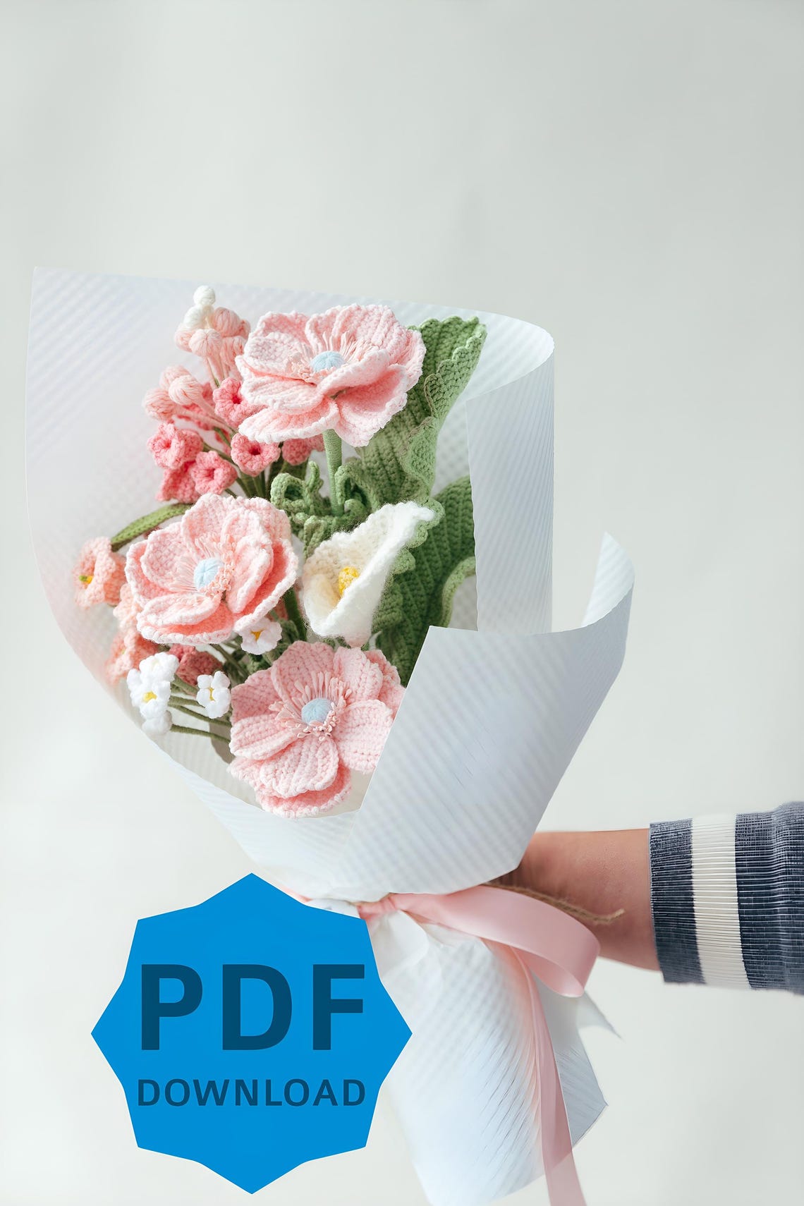 il_1140xN.6587391860_fioq PDF Pattern for Pink Anemone “The Bride” Bouquet 3