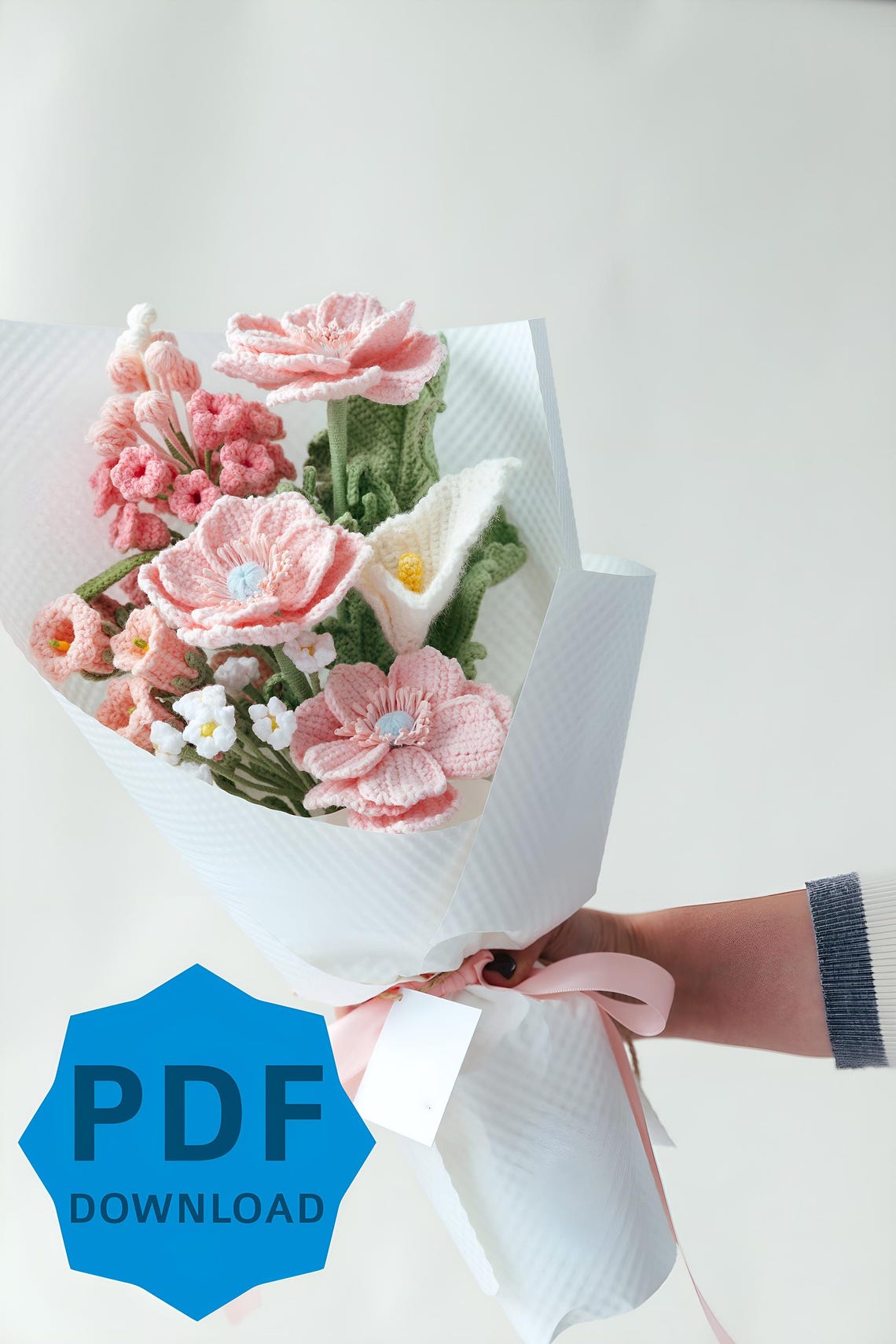 il_1140xN.6587391870_fi9k PDF Pattern for Pink Anemone “The Bride” Bouquet 1
