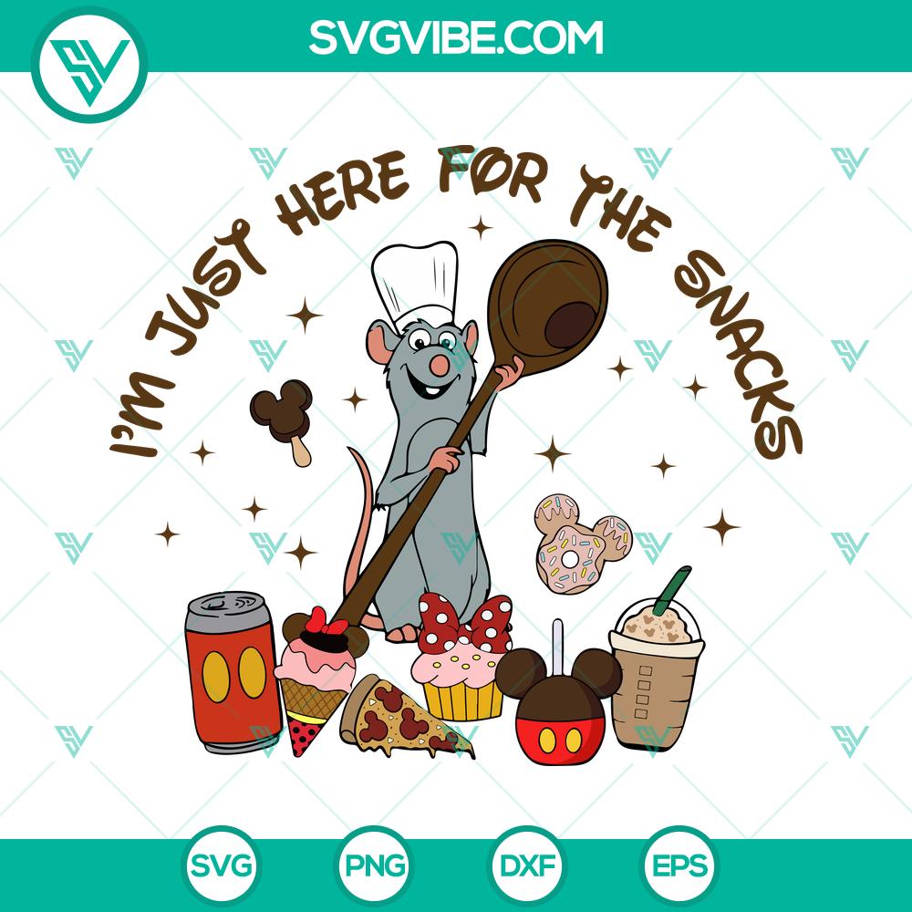 I’m Just Here for the Snacks Remy Ratatouille SVG | Funny Foodie Cut Files I’m Just Here for the Snacks Remy Ratatouille SVG | Funny Foodie Cut Files