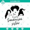 "Fourth Sanderson Sister SVG with horror and Halloween theme for spooky crafts and designs"