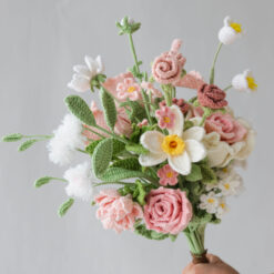 Pink Gardenia and Rose Bouquet PDF pattern 7