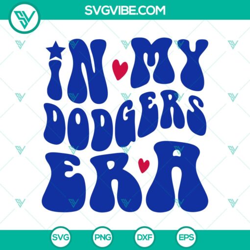 in my dodgers era svg dodgers baseball svg png file