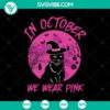 October Wear Pink Breast Cancer, Halloween, and Scary SVG design for Oct 31 celebration.