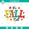 "It's Fall Y'all SVG featuring scary Halloween design for digital use"