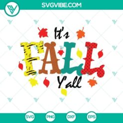 "It's Fall Y'all SVG featuring scary Halloween design for digital use"