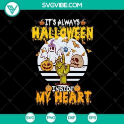 Its Always Halloween Inside My Heart SVG, Horror SVG, Halloween SVG, Halloween Scary SVG