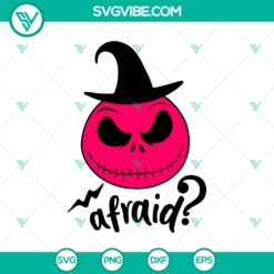 Halloween, SVG Files, The Nightmare Before Christmas SVG, Jack Afraid? SVG, 1