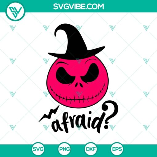 jack afraid svg jack skellington witch hat svg halloween nightmare before christmas svg