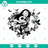 Jack and Sally in Heart Halloween SVG cut files for Cricut and Silhouette, spooky design in various formats for crafting.