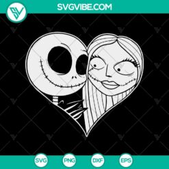 Halloween, SVG Files, The Nightmare Before Christmas SVG, Jack And Sally In 18