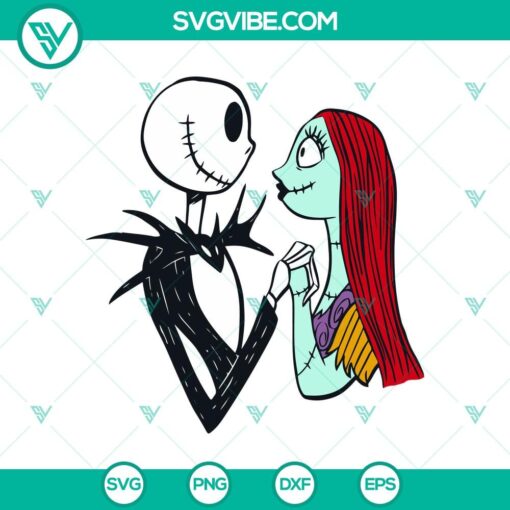 jack and sally in love svg couple the nightmare before svg halloween svg