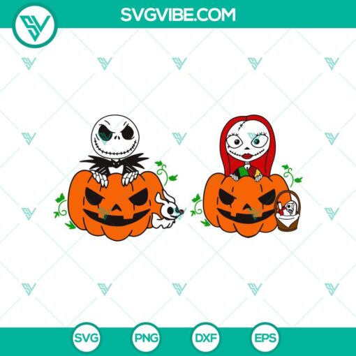 jack and sally in scary pumpkin svg the nightmare before christmas svg halloween pumpkin svg