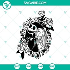 Halloween, SVG Files, The Nightmare Before Christmas SVG, Jack And Sally In The 21