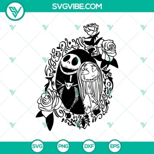 jack and sally in the mirror svg the nightmare svg nighrmare before christmas svg halloween svg