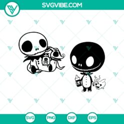 Halloween, SVG Files, The Nightmare Before Christmas SVG, Jack And Zero Ghost 1