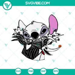 Halloween, Stitch SVG, SVG Files, Jack And Zero x Stitch SVG, Stitch Jack 12