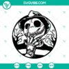Jack Skellington and Freddy Krueger Halloween themed SVG design.