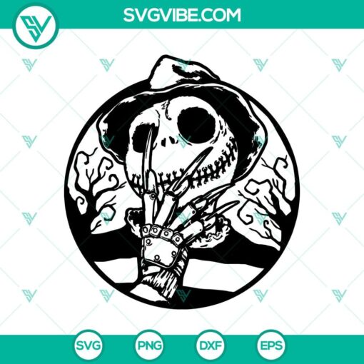 jack freddy svg jack skellington horror svg freddy krueger halloween svg