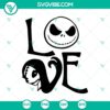 Jack and Sally design with spooky Halloween theme, inspired by The Nightmare Before Christmas, in SVG format.