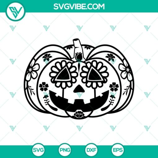 jack olantern sugar skull svg pumpkin svg halloween svg