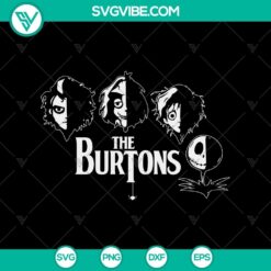 Jack Skellington and The Burtons SVG design featuring Jack SVG in Tim Burton style, perfect for Halloween projects.