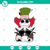Jack Skellington Clown SVG featuring a spooky design inspired by The Nightmare Before Christmas Halloween movie.