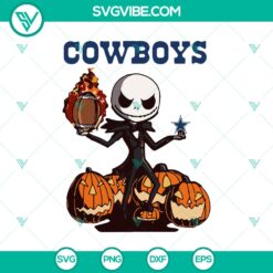 Halloween, Sport SVG, SVG Files, Jack Skellington Dallas Cowboys SVG, Jack 16