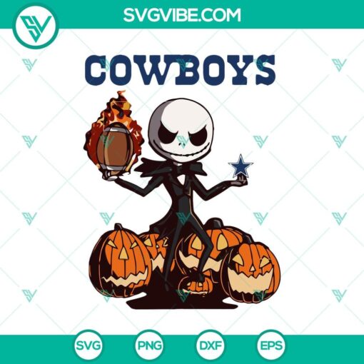 jack skellington dallas cowboys svg jack sport pumpkin svg jack halloween svg