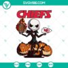 Jack Skellington Kansas City Chiefs and Rugby pumpkin Halloween SVG design for crafts. Ideal for Halloween-themed projects.