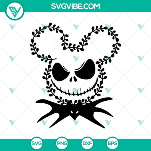 jack skellington mickey head svg jack nightmare before christmas svg jack halloween svg