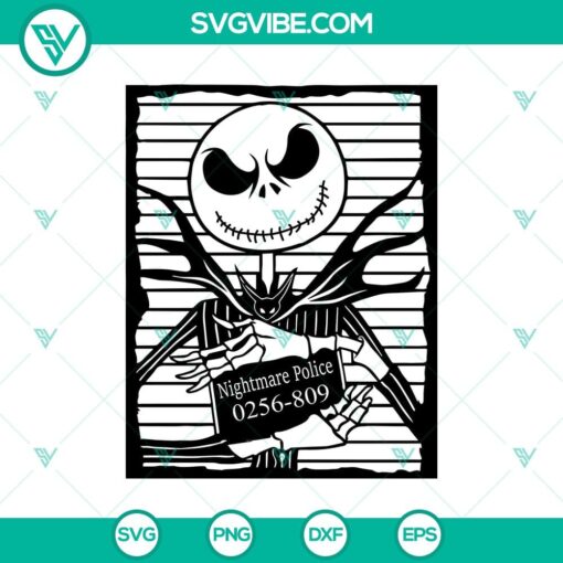 jack skellington mugshot svg nightmare police svg jack nightmare before christmas svg