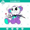 Jack Skellington and Teddy Bear SVG, featuring Jack and Zero from The Nightmare Before Christmas, perfect for Halloween crafts.
