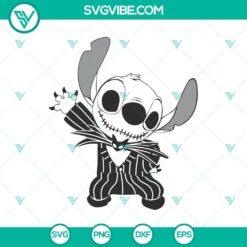 Halloween, Stitch SVG, SVG Files, Jack x Stitch SVG, Stitch Jack Skellington 4