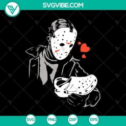 Jason Loves Crocs SVG, Horror SVG, Halloween SVG, Halloween Scary SVG