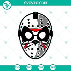 Jason Rock and Voorhees Mask horror movie themed SVG design for digital projects.